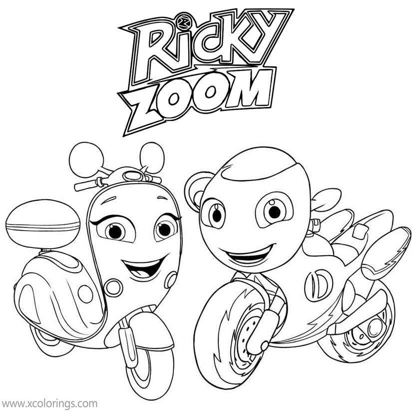 Ricky Zoom Coloring Pages Scootio Wizzbang - XColorings.com