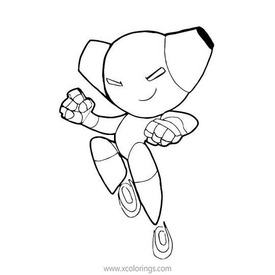 Free Robotboy Coloring Pages Flying printable