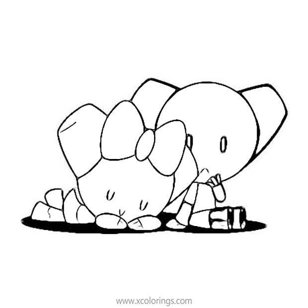 Free Robotboy Coloring Pages Robotgirl is Sleeping printable