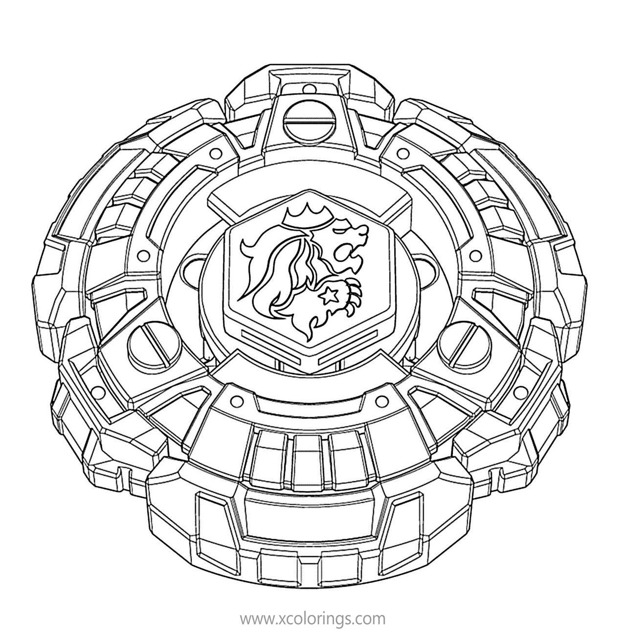 Free Rock Leone Beyblade Coloring Pages printable