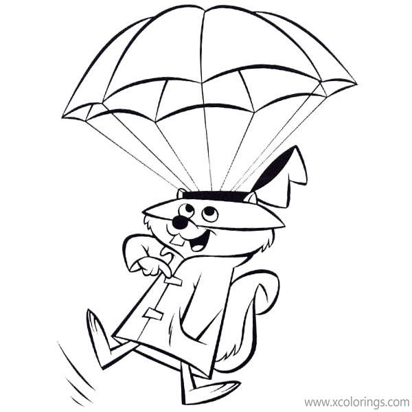 Free Secret Squirrel Coloring Pages Skydiving printable