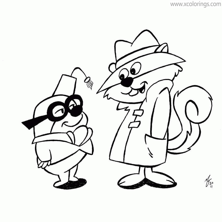 Free Secret Squirrel Coloring Pages with Morocco Mole printable