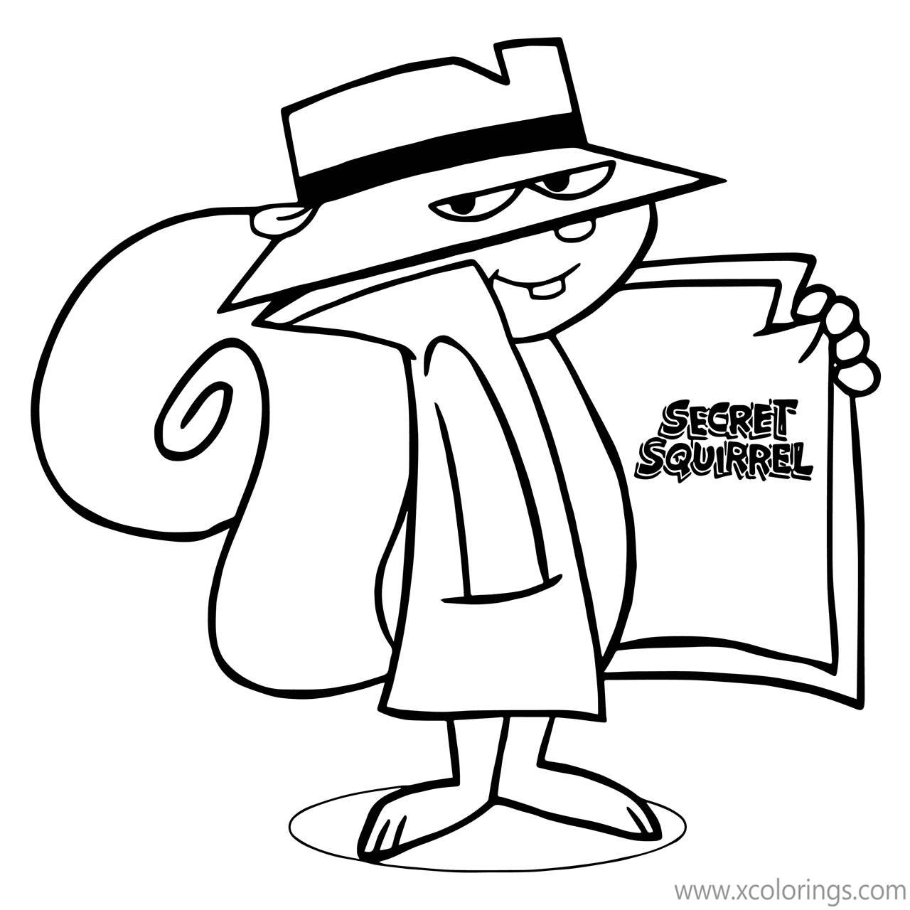 Free Secret Squirrel Opened His Jacket Coloring Page printable
