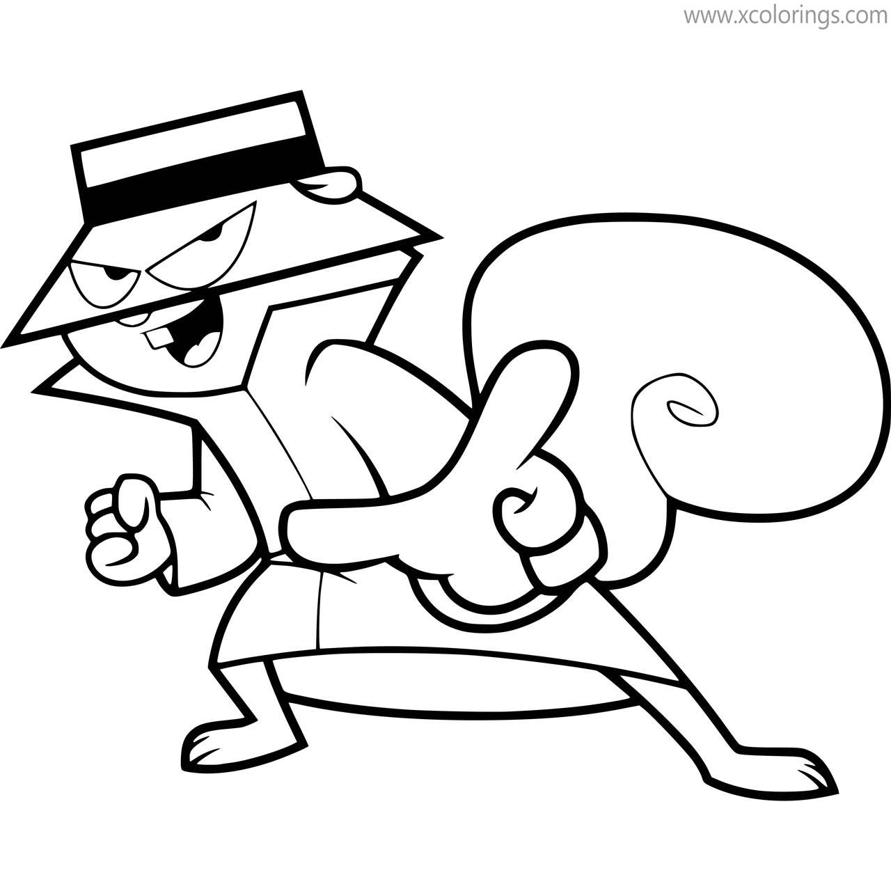 Free Secret Squirrel is Exciting Coloring Page printable