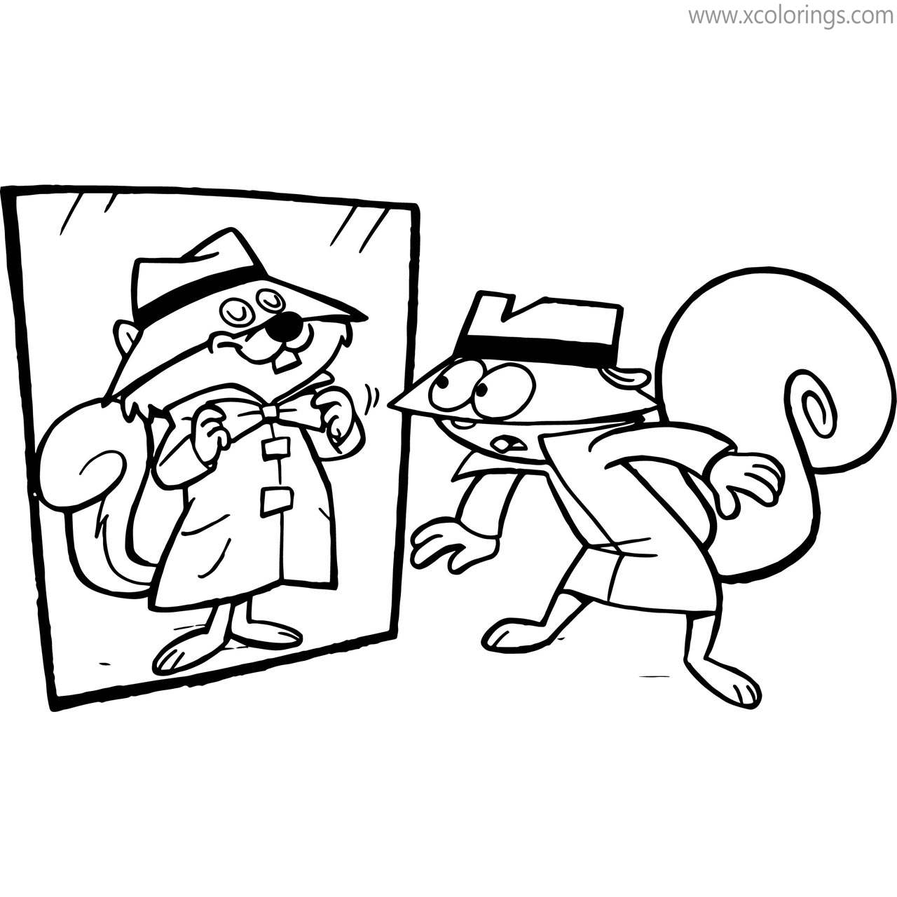 Free Secret Squirrel was Shocked Coloring Pages printable