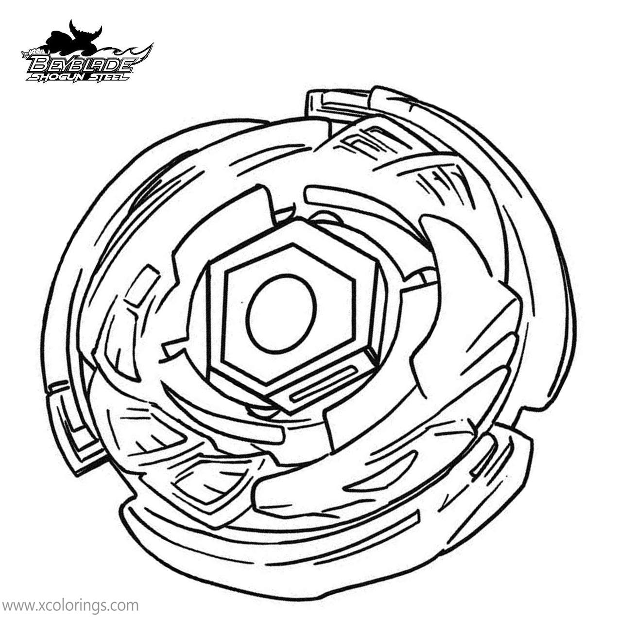 Free Simple Beyblade Coloring Pages printable