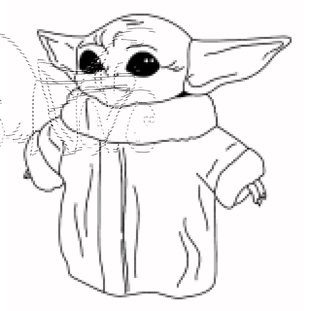 Free Star Wars Baby Yoda Coloring Pages printable