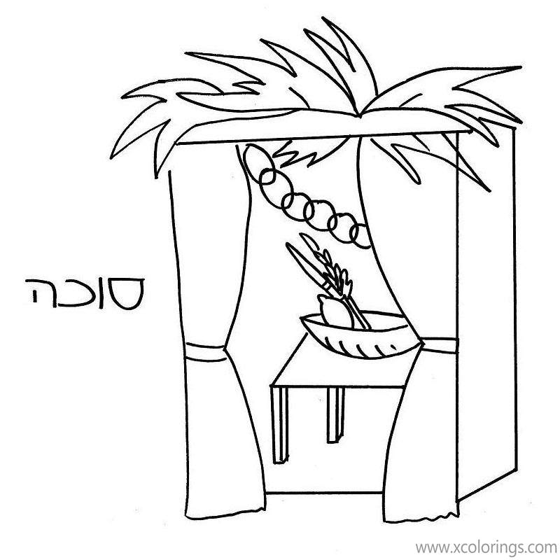 Free Sukkot Coloring Pages Easy for Kids printable