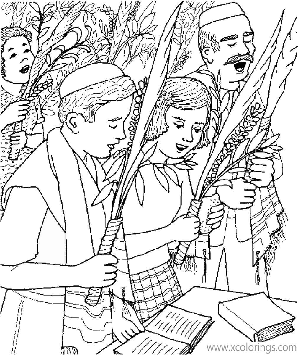 Free Sukkot Coloring Pages Family Activity printable