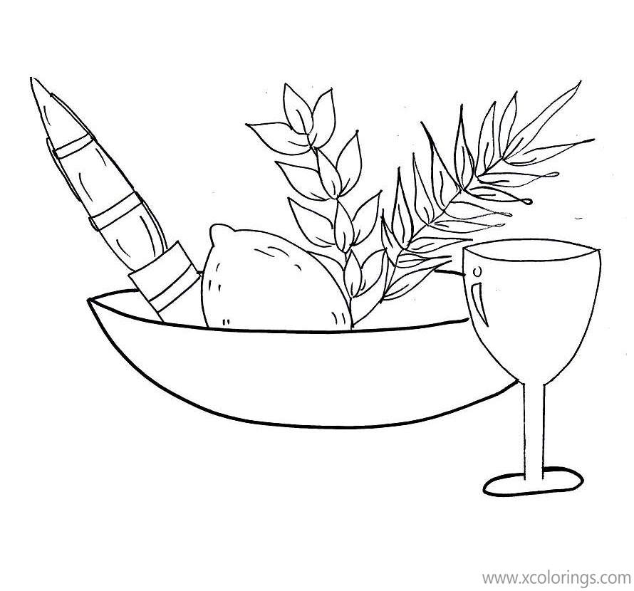 Free Sukkot Harvest Coloring Pages printable