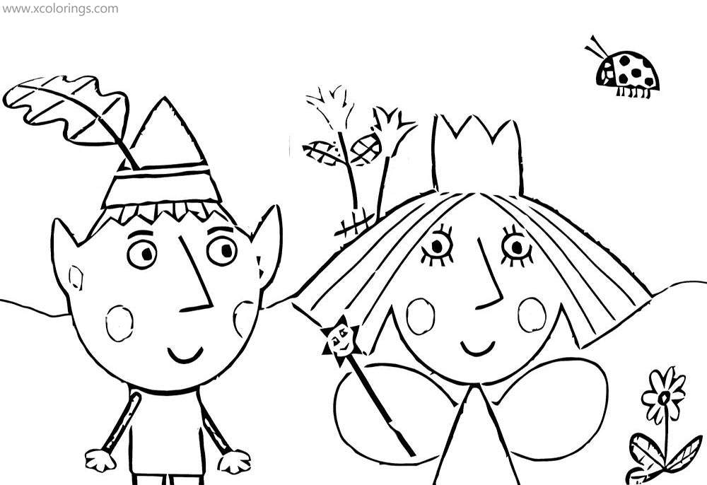 Free TV Series Ben And Holly Coloring Pages printable