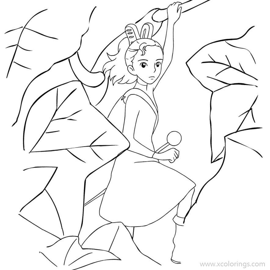 Free The Secret World of Arrietty Coloring Pages Arrietty Clock printable