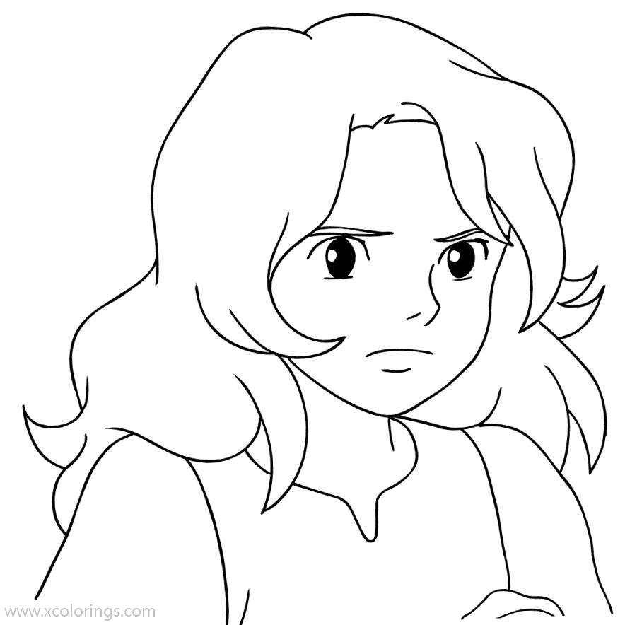 Free The Secret World of Arrietty Coloring Pages Arrietty is Worried about Something printable