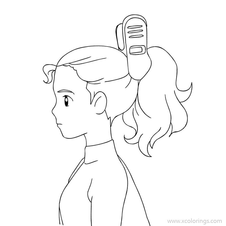 Free The Secret World of Arrietty Coloring Pages Sideview of Arrietty printable