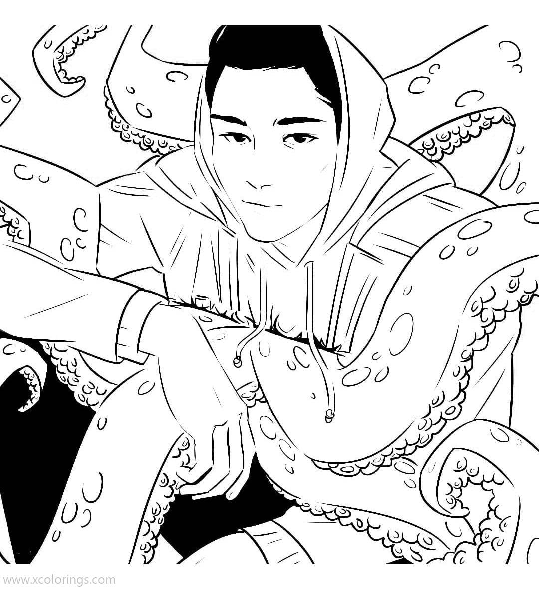 Free Umbrella Academy Coloring Pages Ability to Summon and Control Enormous Tentacles printable