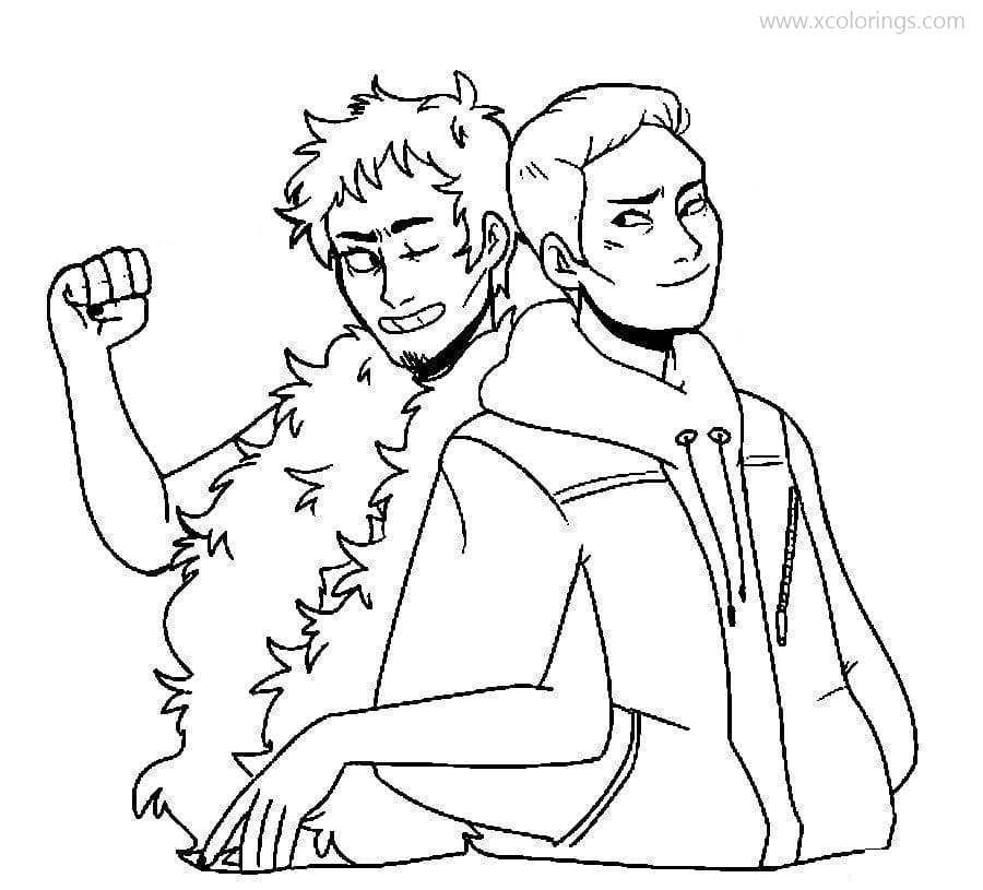 Free Umbrella Academy Coloring Pages Ben and Klaus printable