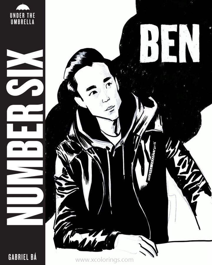 Free Umbrella Academy Coloring Pages Number Six Ben printable