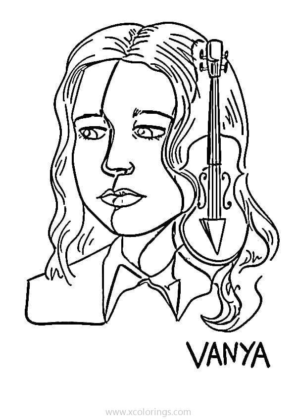 Free Umbrella Academy Coloring Pages White Violin Vanya printable