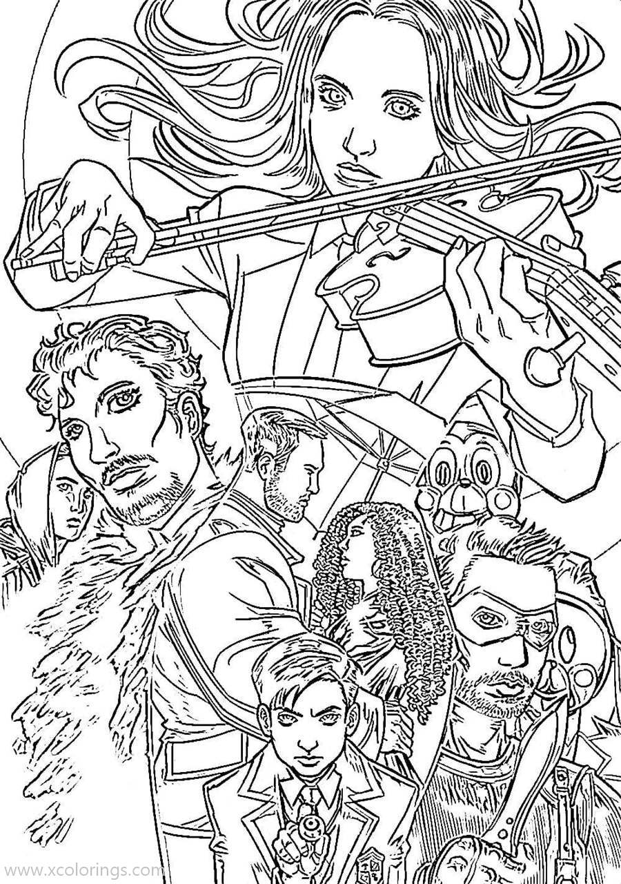 Free Umbrella Academy Heroes Coloring Pages printable