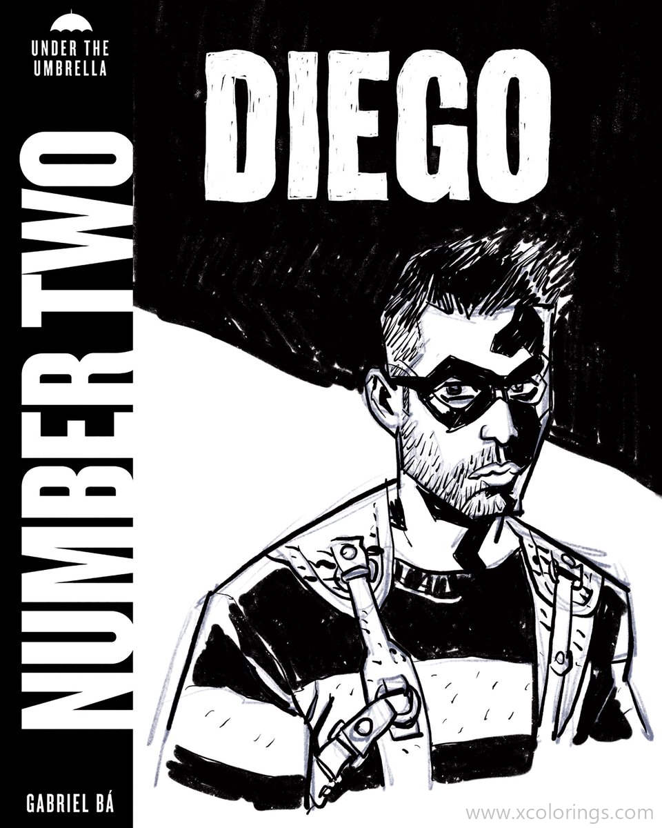 Free Umbrella Academy Number Two Diego Coloring Pages printable