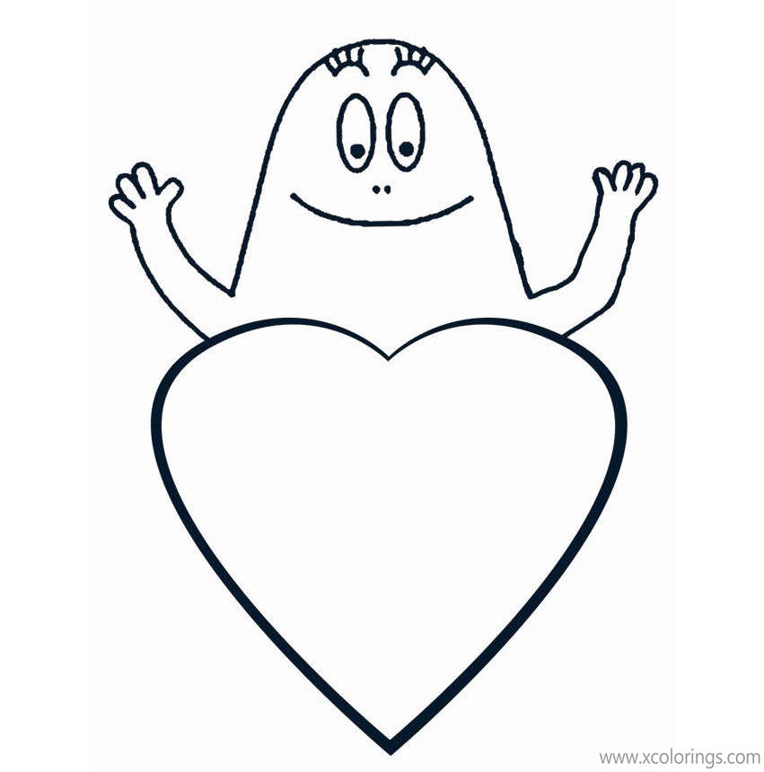Free Valentines Day Barbapapa Coloring Pages printable