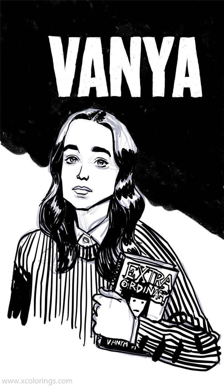 Free Vanya from Umbrella Academy Coloring Pages printable