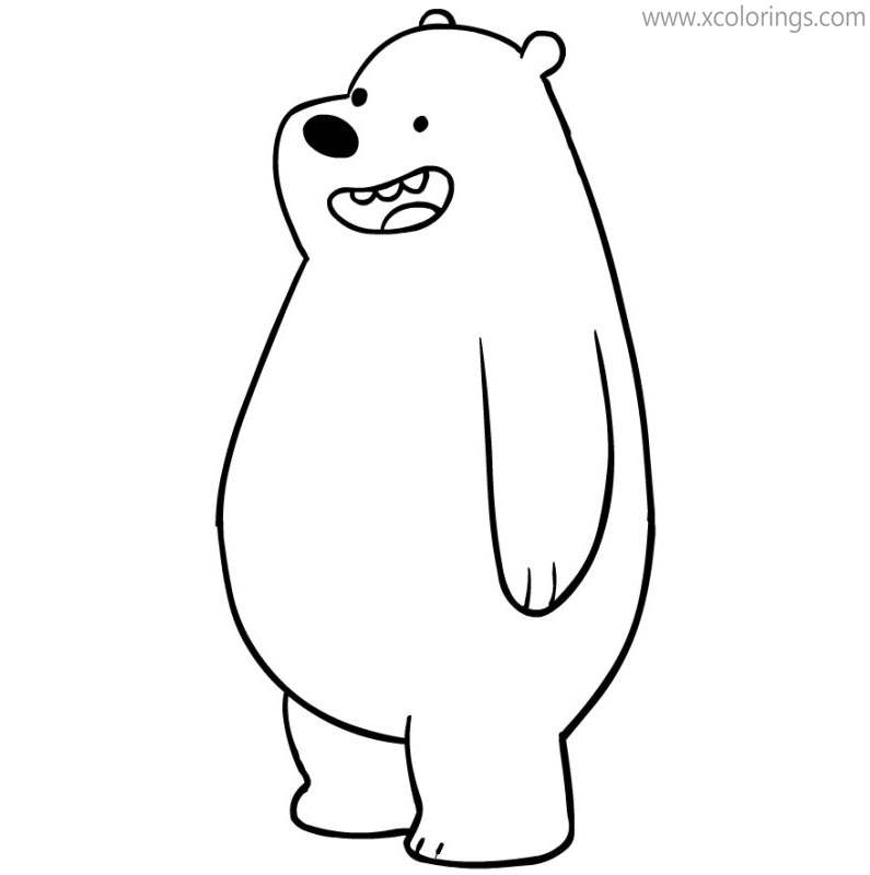 Free We Bare Bears Coloring Pages Grizzly printable