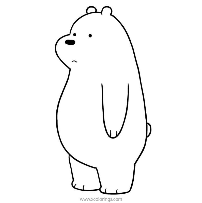 Free We Bare Bears Coloring Pages Ice Bear printable