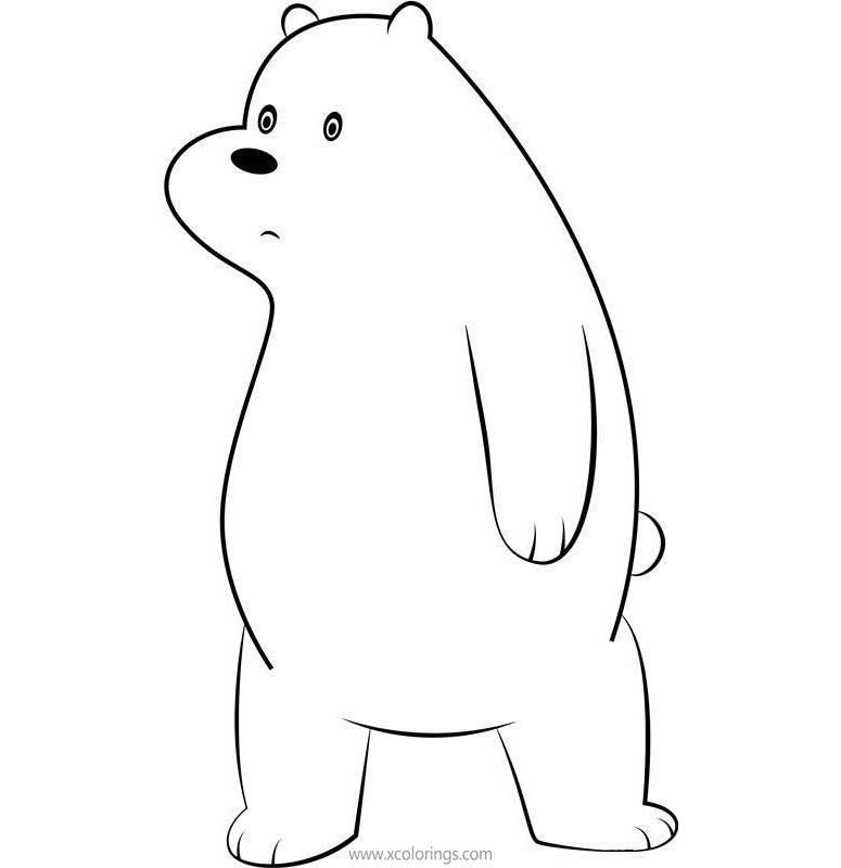 Free We Bare Bears Ice Bear Coloring Pages  printable