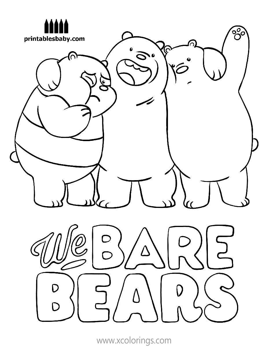 Free We Bare Bears Logo Coloring Pages printable