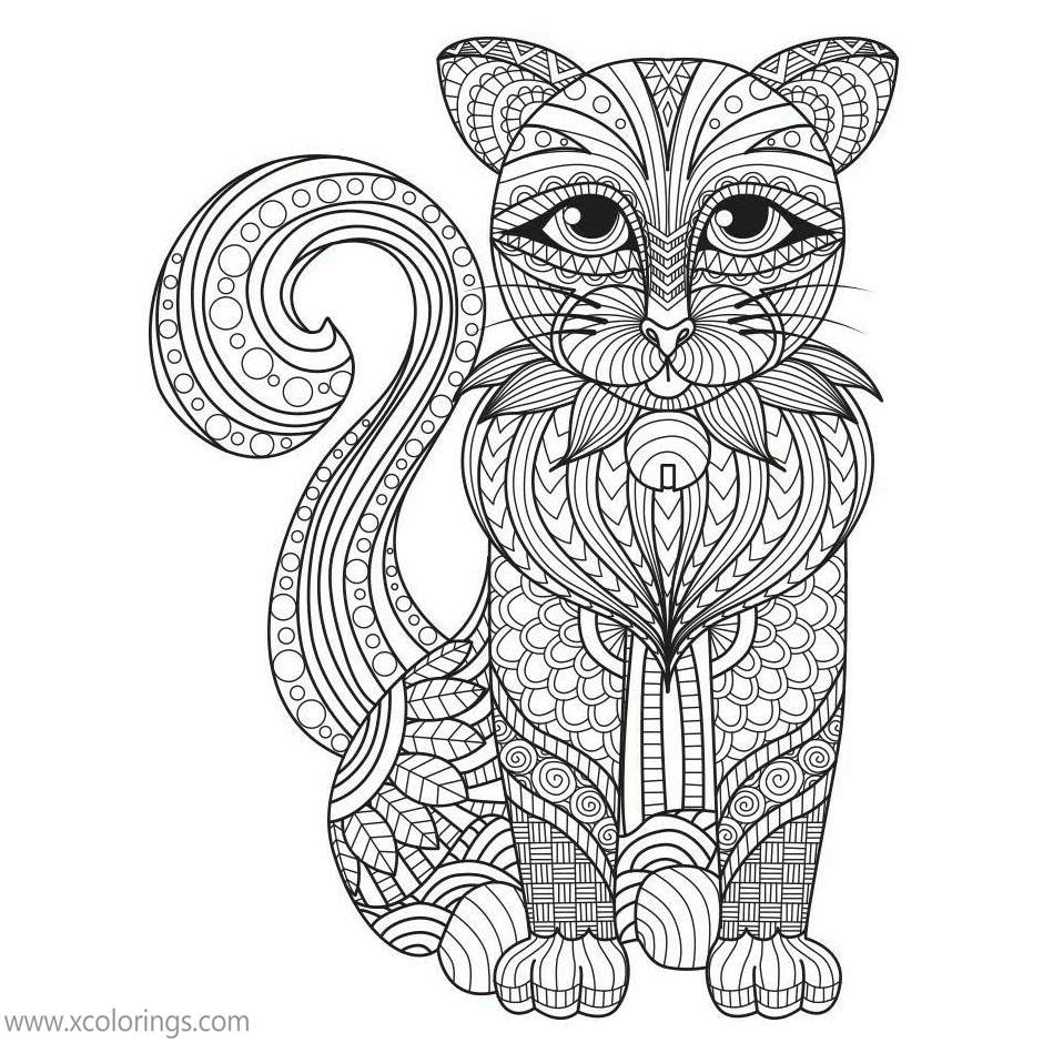 Free Alebrije Cat Coloring Pages For Adult printable