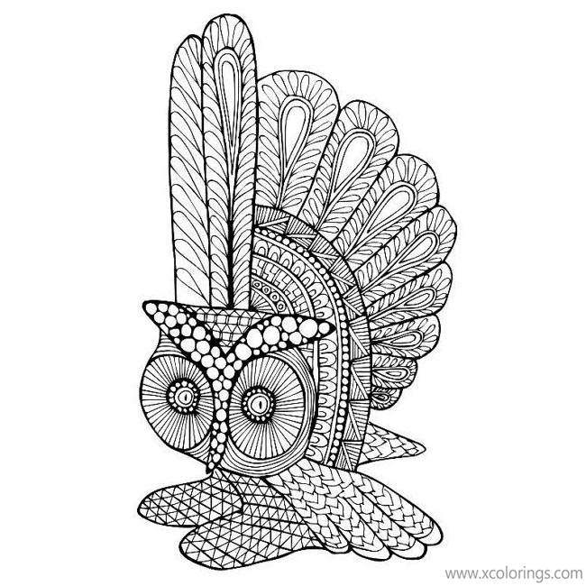 Free Alebrije Coloring Pages Owl Zen printable