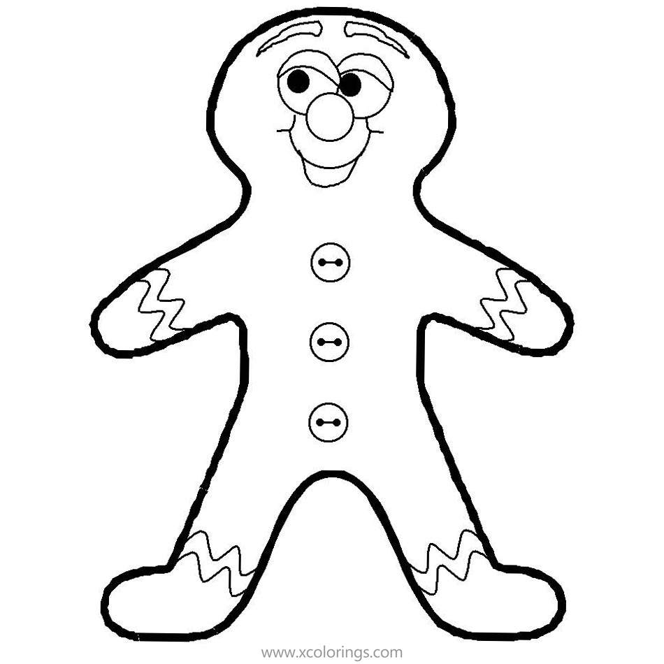Free Animated Gingerbread Man Coloring Pages printable