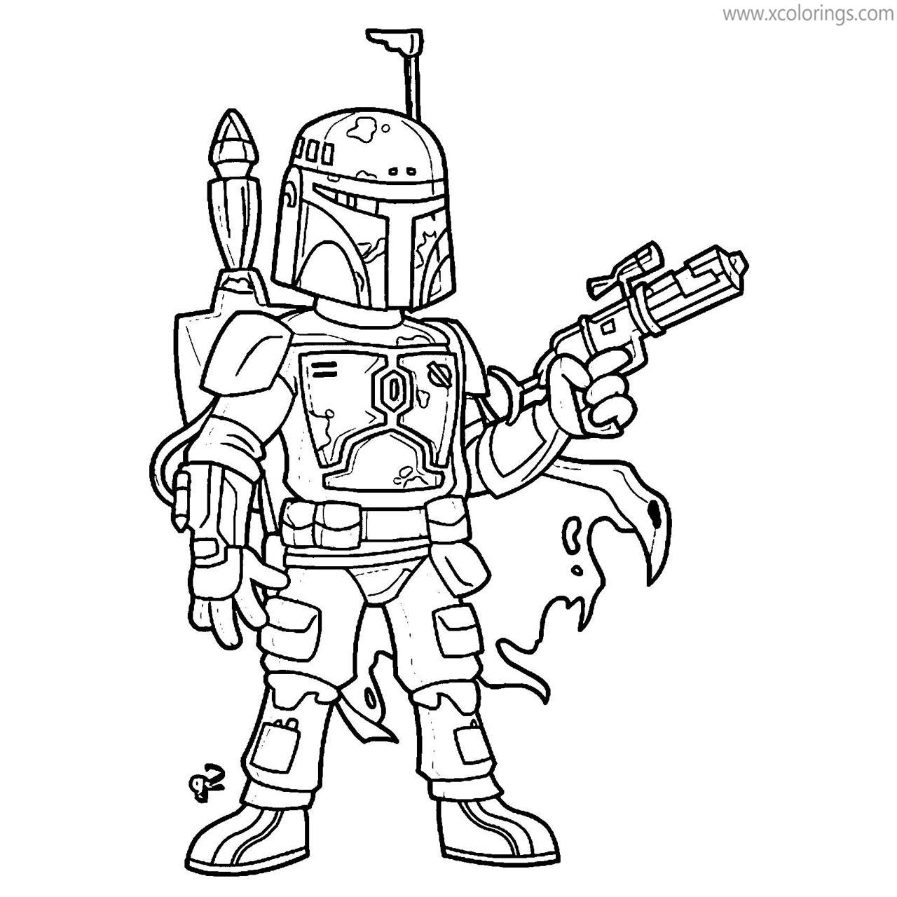 Free Animated Mandalorian Coloring Pages printable