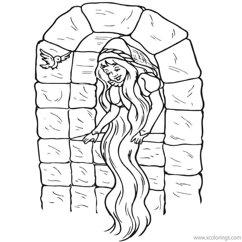 Free Baby Princess Rapunzel Coloring Pages printable
