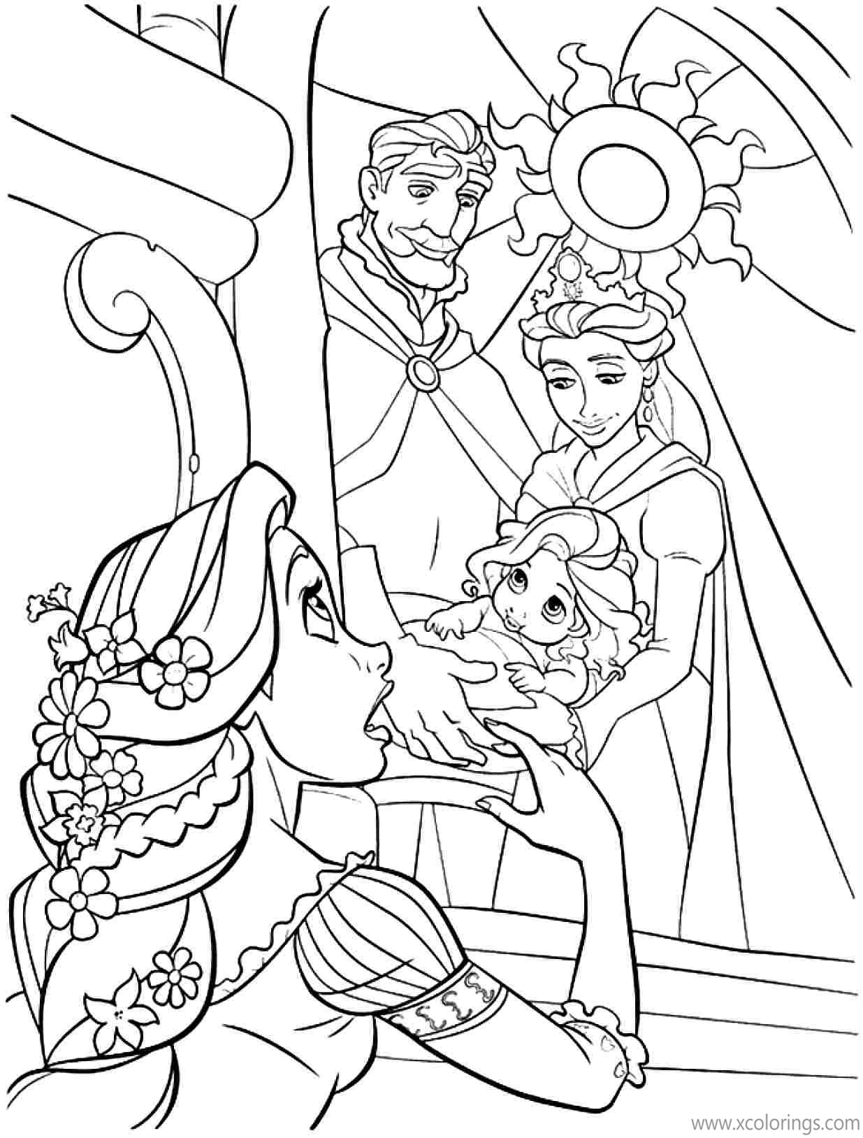 Free Baby Rapunzel Coloring Pages printable