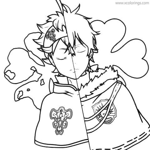 Free Black Clover Coloring Pages Fanart printable