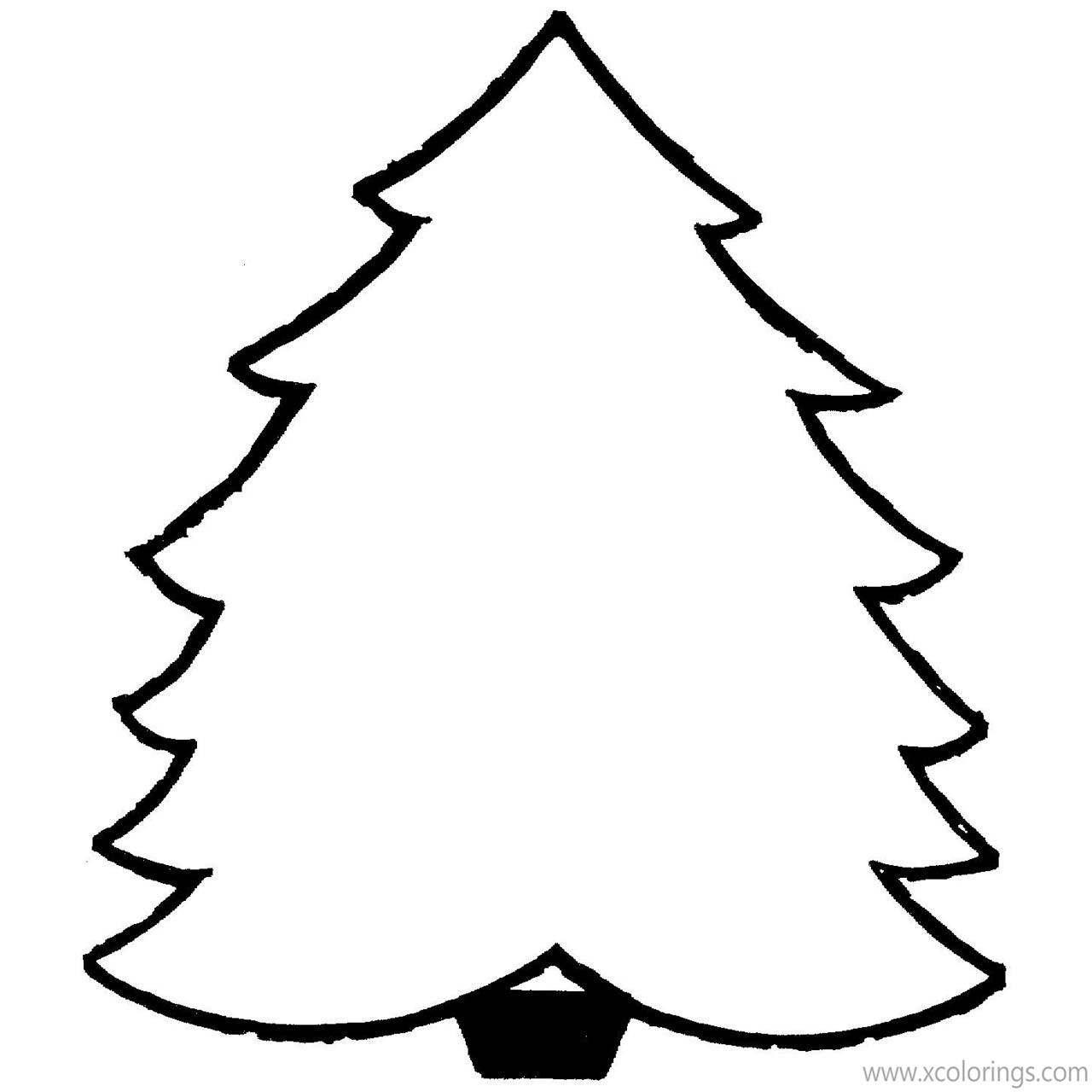 Free Blank Christmas Tree Coloring Pages printable