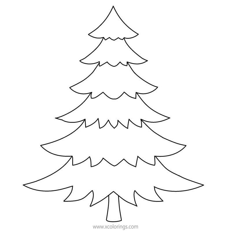 Free Blank Christmas Tree Coloring Sheet printable