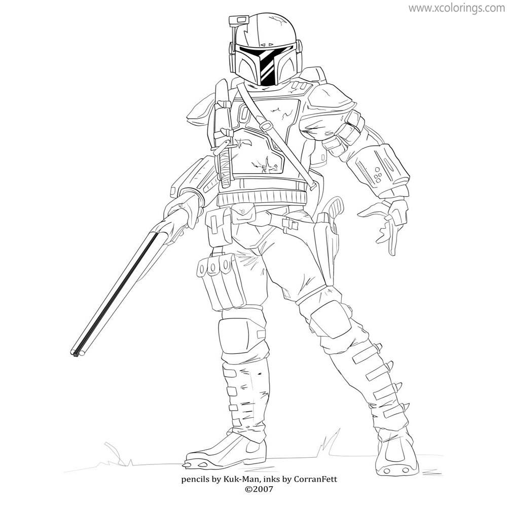 Free Boba Bett from Mandalorian Coloring Pages printable