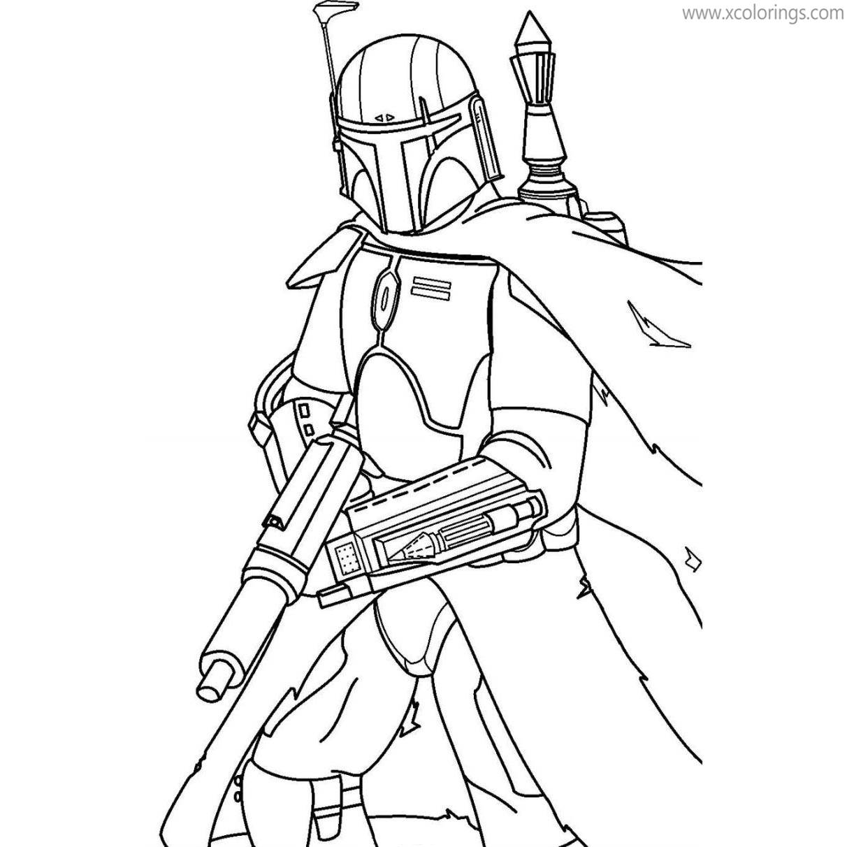 Free Boba Bett with Gun Coloring Pages printable