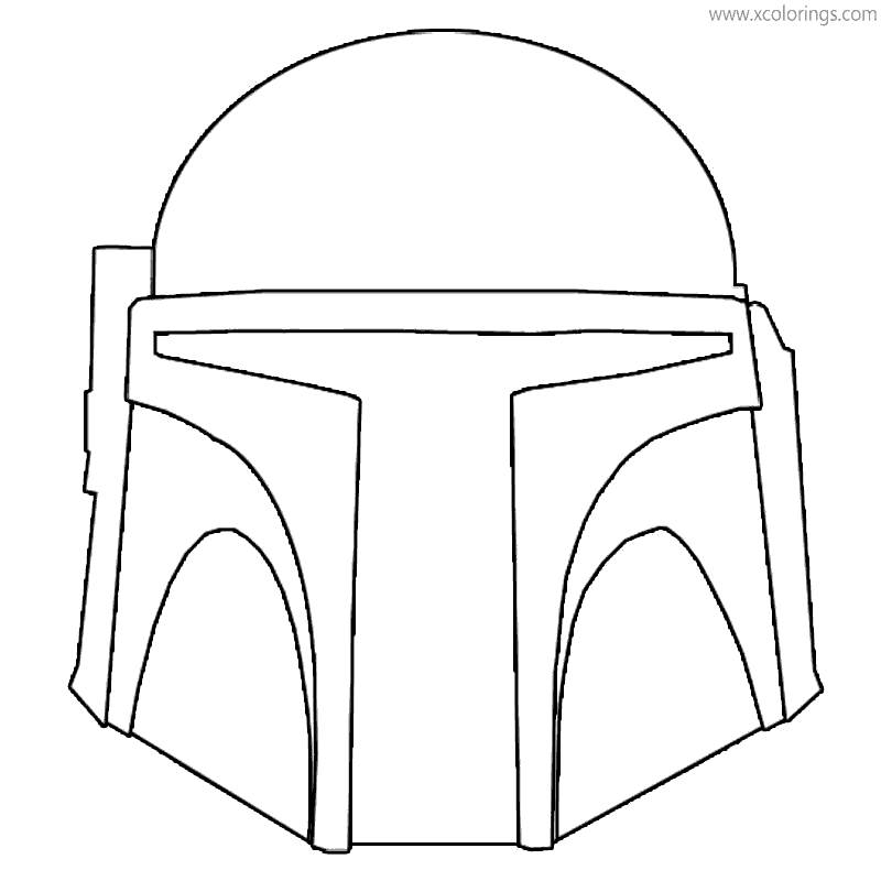 Free Boba Fett Helmet Coloring Pages printable