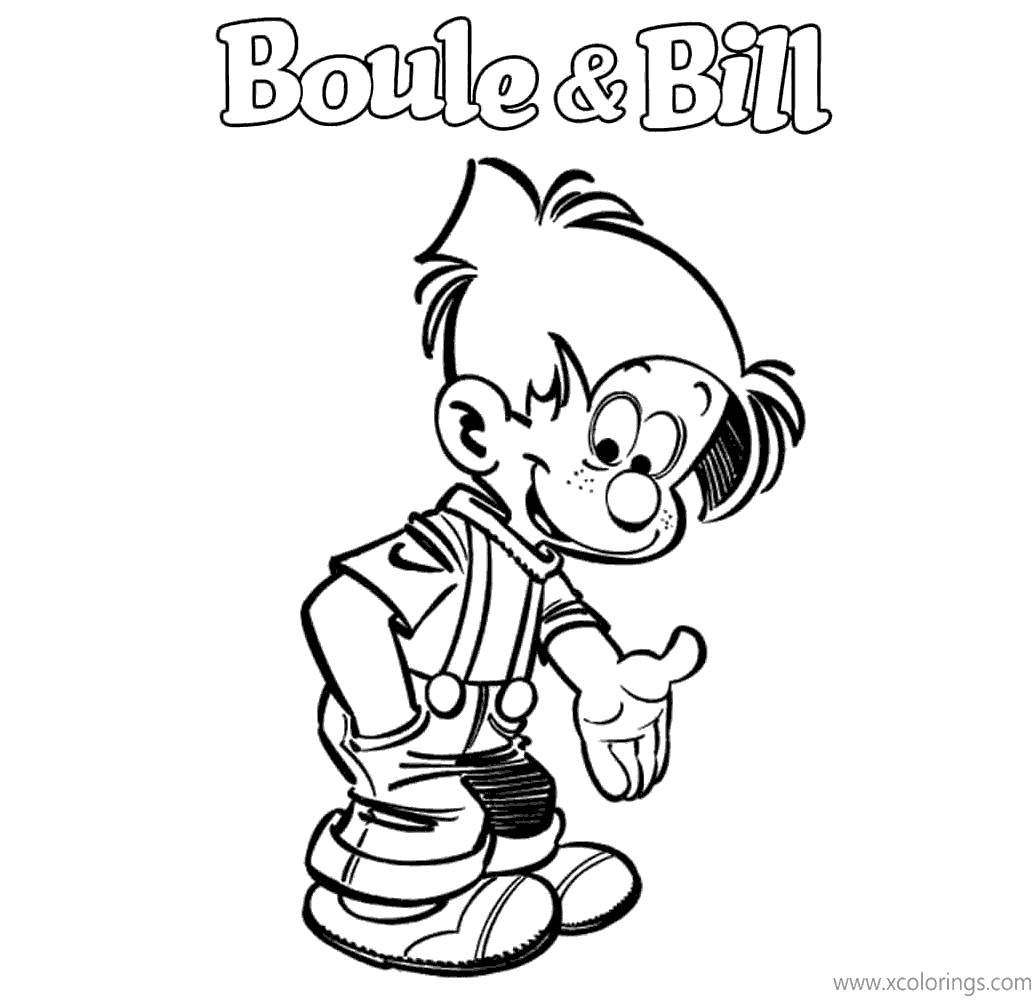 Free Boy from Boule & Bill Coloring Pages printable
