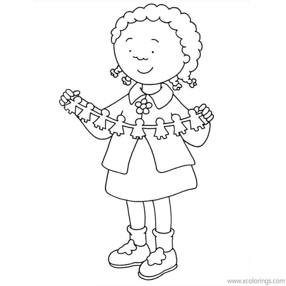 Free Caillou Clementine Coloring Pages printable