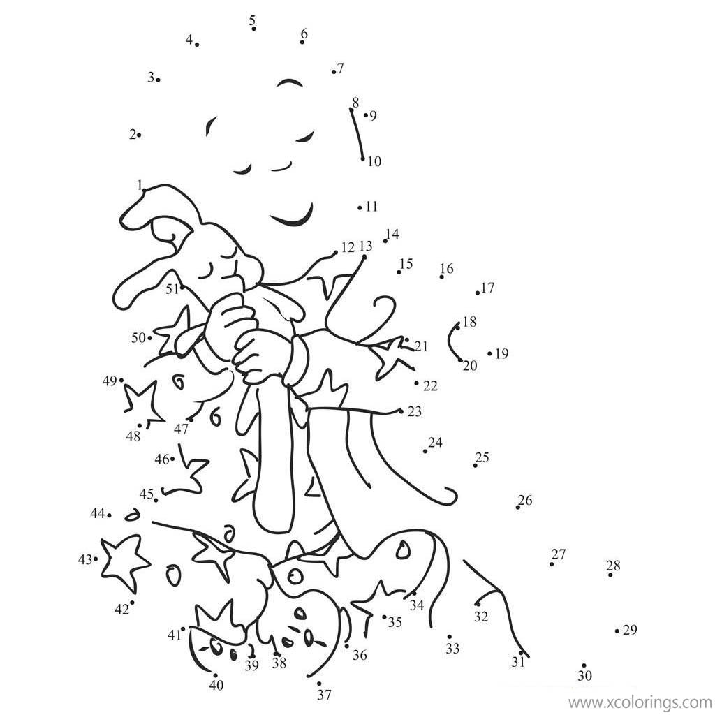 Free Caillou Coloring Pages Connect the Dots printable
