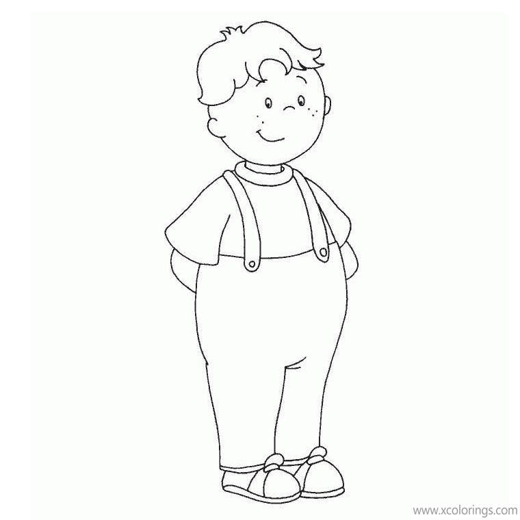Free Caillou Coloring Pages Leo printable