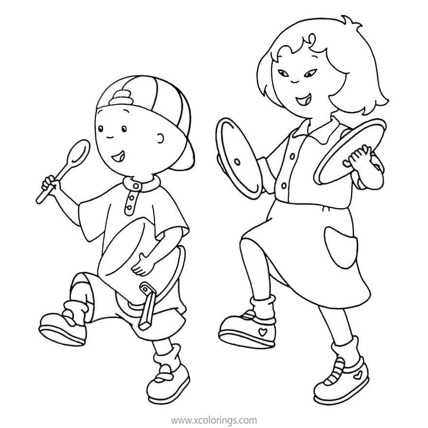 Free Caillou Coloring Pages Parade printable