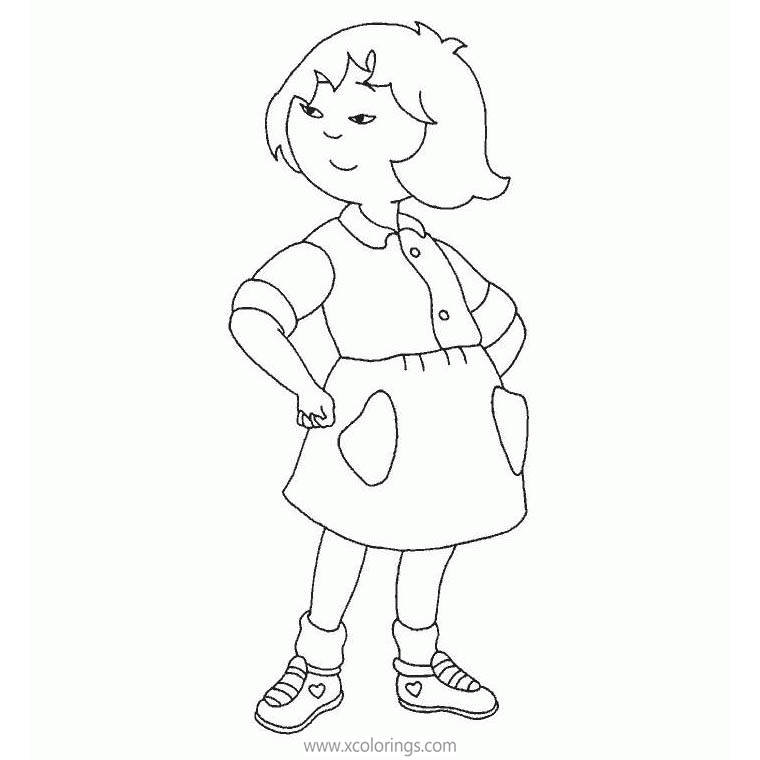Free Caillou Coloring Pages Sarah printable