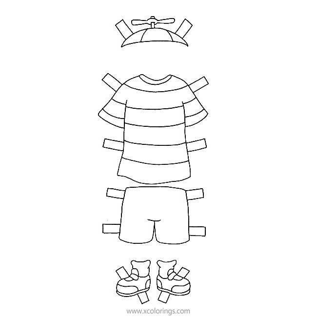 Free Caillou Coloring Pages Summer Clothes Craft printable