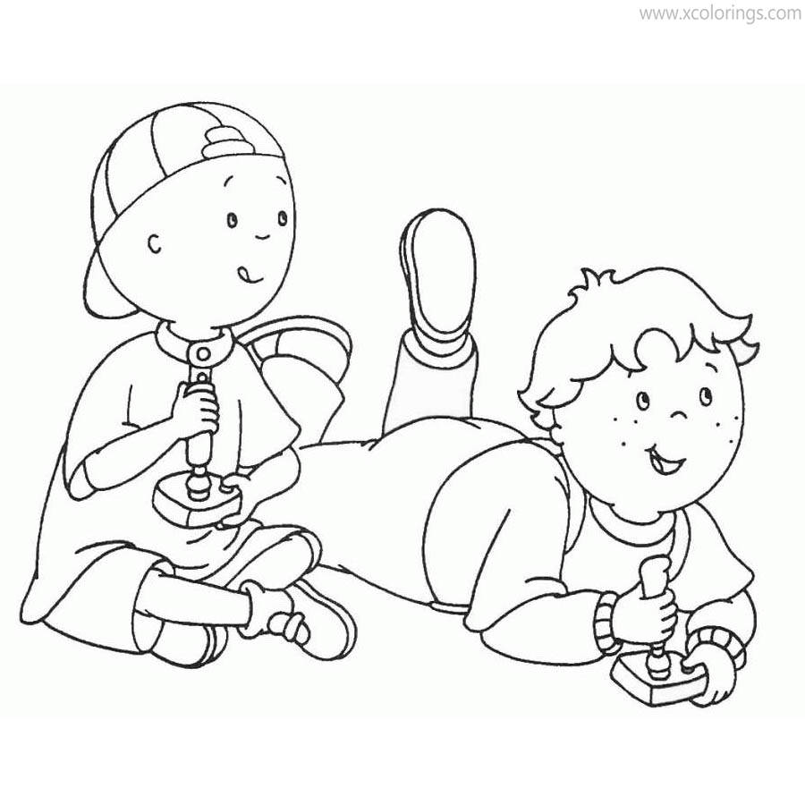 Free Caillou and Leo Coloring Pages printable